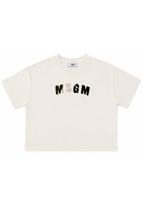T-shirt con ricamo MSGM KIDS | F6MSJGTH067013